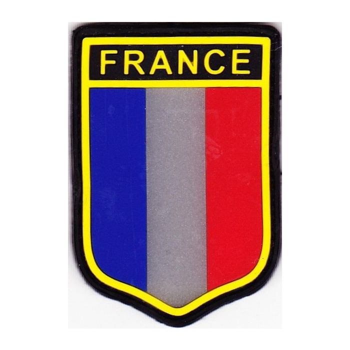 Rubber Patch France Wappenschild - bunt - 3,5 x 5 cm - LE5851