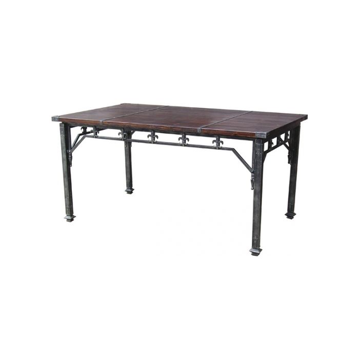 Mittelalterlicher Esstisch - Metall und Holz, zerlegbar - 152,5 x 91,5 x 72 cm - Nr. Ma4017