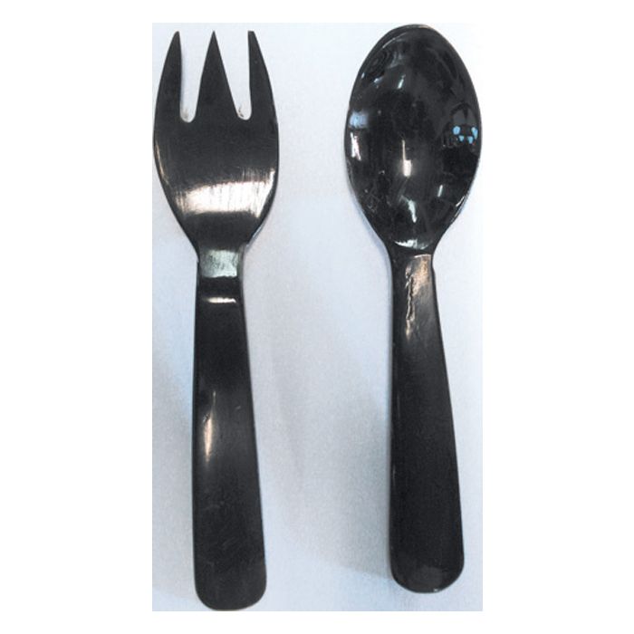 Hornbesteck - Gabel und Löffel - 11 cm - Nr. MA4718