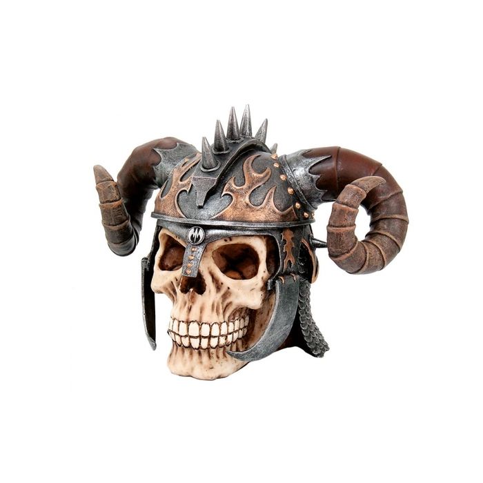 Krieger-Schädel - Markus Mayer Design - Aus Kunststein, Höhe: 29 cm - Nr. MA4825