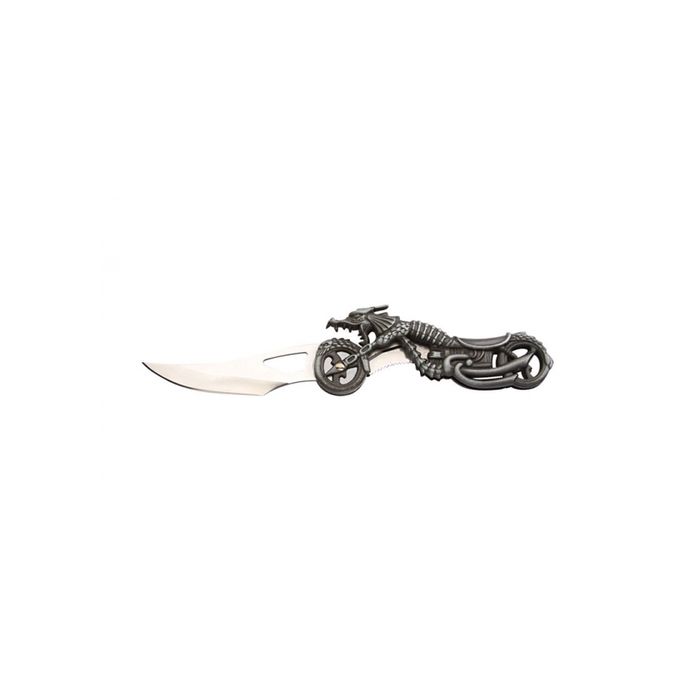 Drachenmotorrad-Messer aus Stahl - Länge: 13 cm - Nr. MA4862