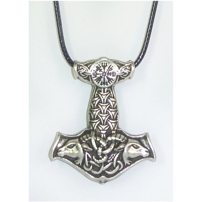 Thors Hammer (als HalsKette), 45 cm x 40 mm x  8 mm. Kettenlänge: 60 cm