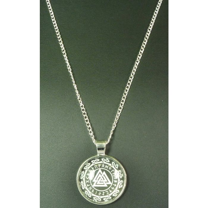 Wikinger Halskette mit Symbol - Wikinger Schmuck: 26mm x 7 mm. Kettenlänge = 51 cm