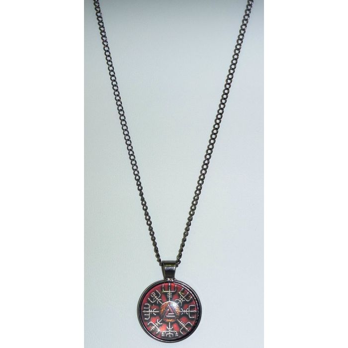 Wikinger Halskette mit Symbol - Wikinger Schmuck: 26mm x 7 mm. Kettenlänge = 51 cmWikinger Halskette mit Symbol - Wkinger Schmuck