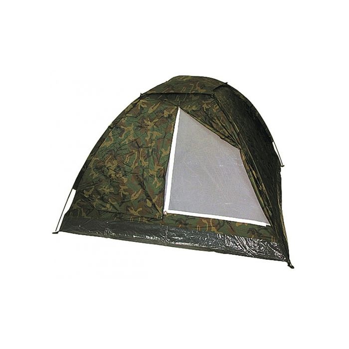 Bundeswehr 3-Personen CAMO ZELT - mit Moskitonetzeingang und Tragetasche - Nr. OU4110