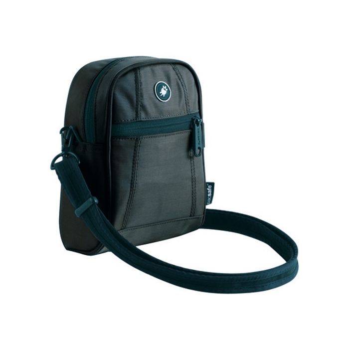 Pacsafe - Diebstahlsichere Schultertasche - SCHWARZ - 840 Ballistic Nylon, hochfestes, rostfreies Stahlkabel - 15,5 x 22 x 8 cm - Nr. OU4446