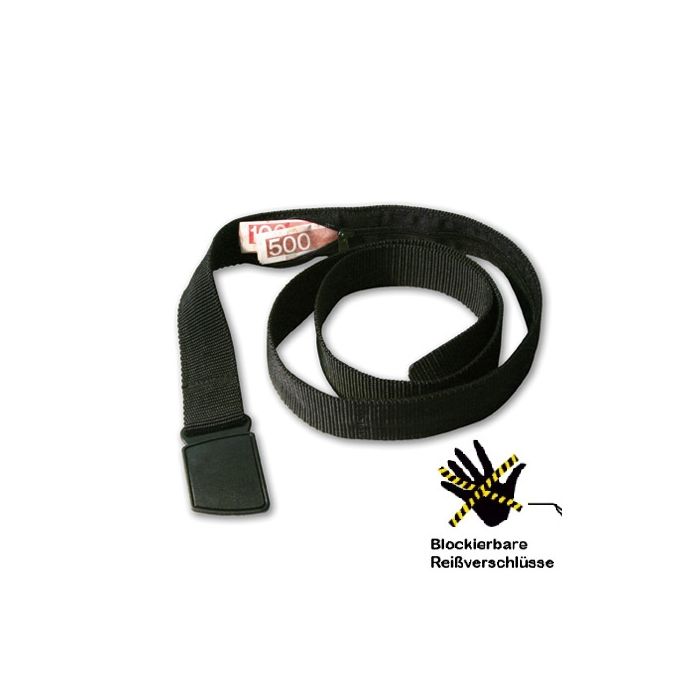 Pacsafe CashSafe™  Anti-Diebstahl Geldgürtel - mit Kunststoffschnalle - Verstellbar für Hüftumfang 72 – 118 cm - Nr. OU4449