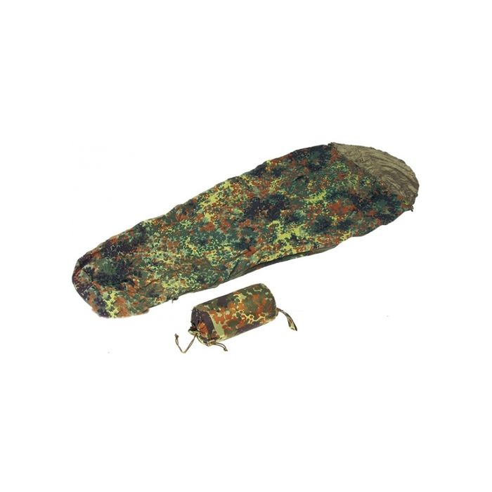 Schlafsack COMMANDO - Farbe Flecktarn - mit Packsack - 230x80x30cm - Gewicht: 1050g - Nr. OU4731