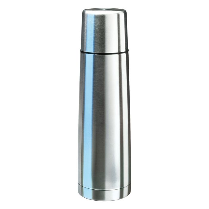 Edelstahl Isolierflasche 0,75 Liter - mit Ausgießsystem, abschaubbarem Trinkbecher - Nr. OU4760