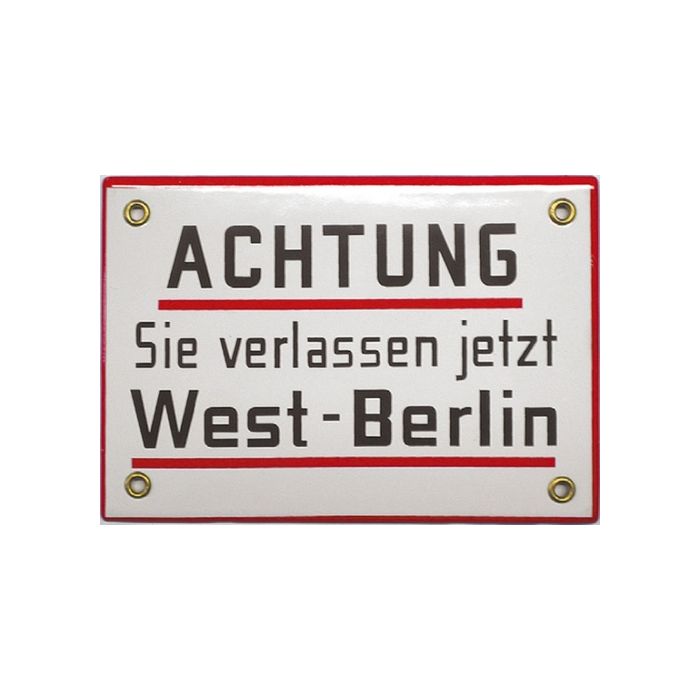 EMAIL-Warnschild WEST-BERLIN - 16,5 x 12 cm - Nr. US4010