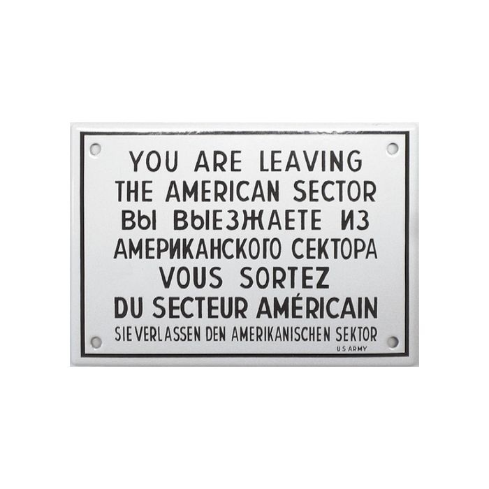 EMAIL-Warnschild "YOU ARE LEAVING" - 16,5 x 12 cm - Nr. US4011