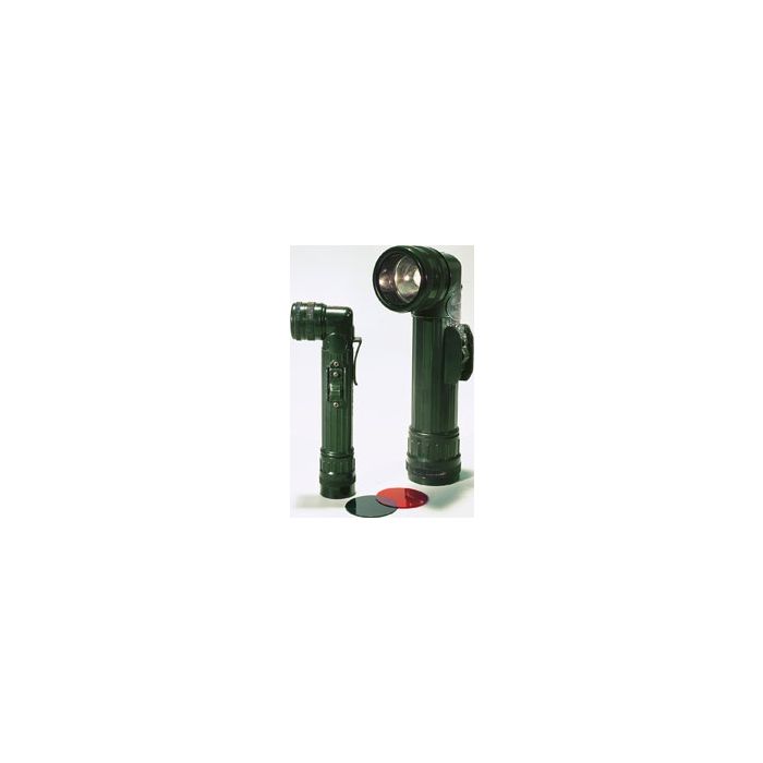 Armee Taschenlampe - GRÜN, klein - mit Farbfiltern - Nr. US4707