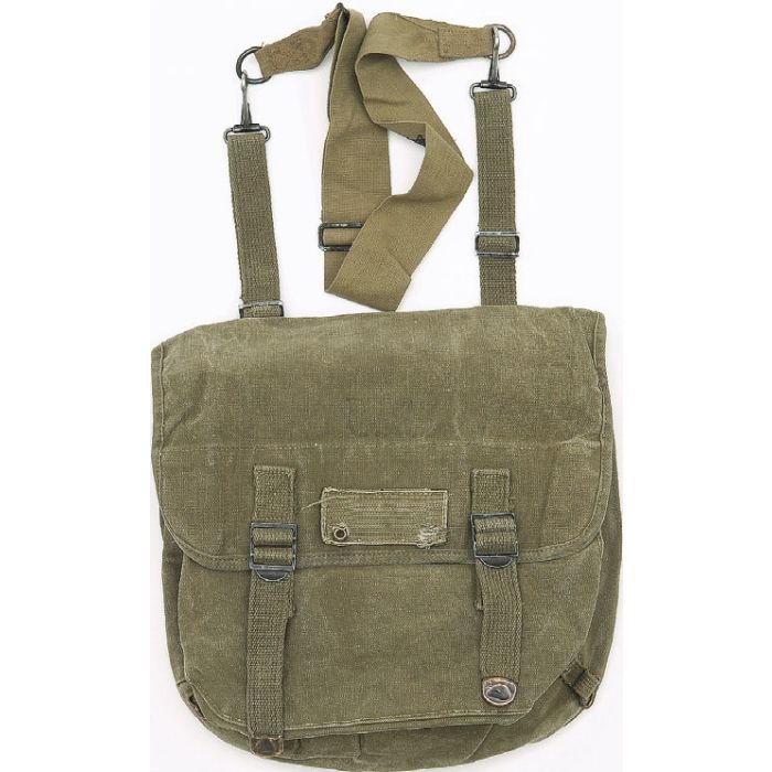 US Kampftasche M36 - REPRO - Oliv mit Tragegurt - Leinen - Nr. US4731