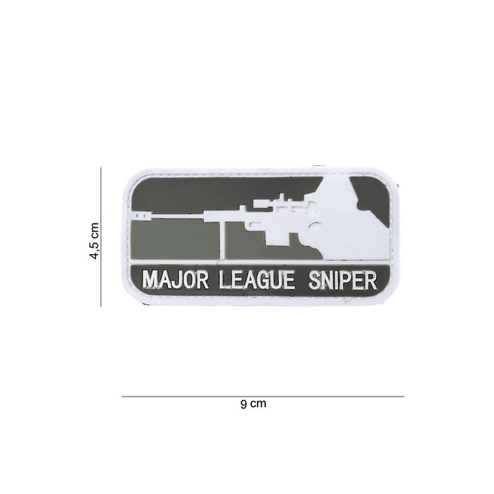 Rubber Patch Major League Sniper weiß, 45 x 90 mm