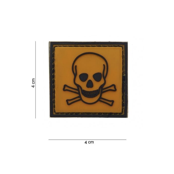 Rubber patch "Giftig" Größe: 40 x 40 mm