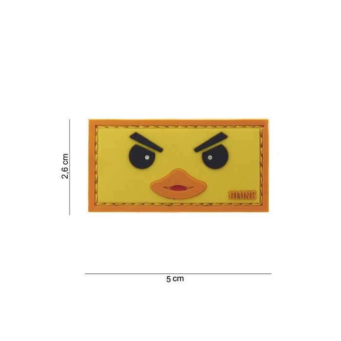 Rubber Patch " Ente " , gelb | 50 x 26 mm