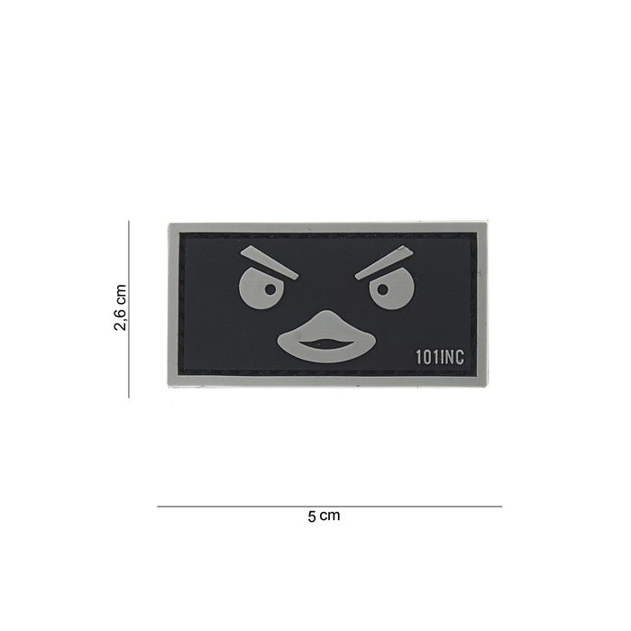 Rubber Patch " Ente " , schwarz | 50 x 26 mm