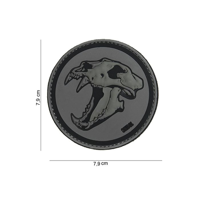 Rubber Patch  Bestie grau, Ø 79 mm