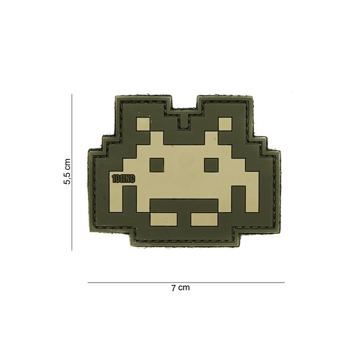 Rubber Patch " Mutant " , oliv | 70 x 55 mm