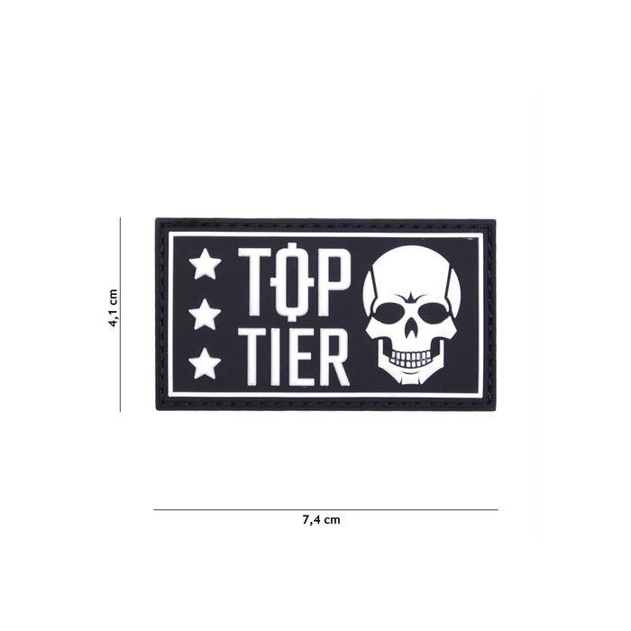 Rubber Patch " Top Tier ", Größe 74 x 41 mm