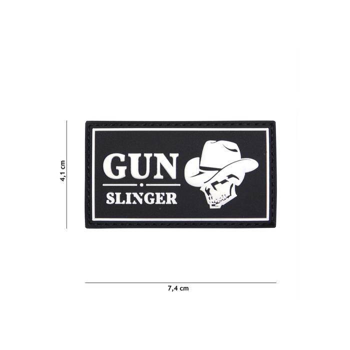 Rubber Patch " Gun Slinger",  Größe 74 x 41 mm