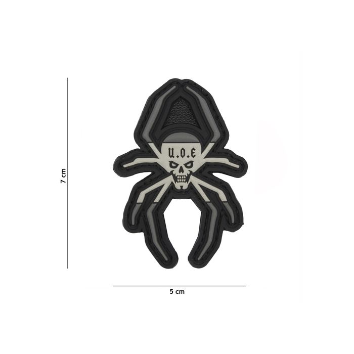Rubber Patch " Spinne",  Größe 50 x 70 mm