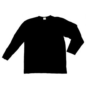T-Shirt für Behörden in Top-Qualität - Neutral ohne Aufdruck - Schwarz