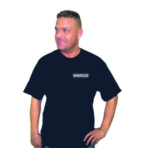T-Shirt für Behörden in Top-Qualität mit reflektierendem Aufdruck BUNDESPOLIZEI - Dunkelblau