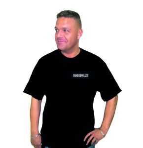 T-Shirt für Behörden in Top-Qualität mit reflektierendem Aufdruck BUNDESPOLIZEI - Schwarz