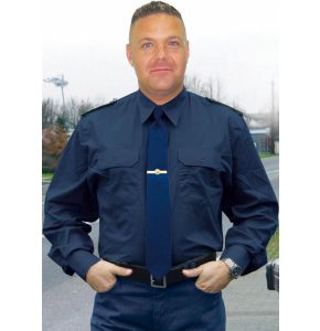 Polizei-Diensthemd Langarm Dunkelblau