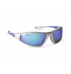Endor Brille Silber / Blau mit verspiegeltem Glas - Für optimale Sicht unter allen Bedingungen - Nr. 7017