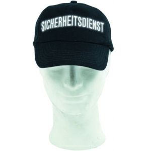 Base-Cap Schwarz mit Reflexschrift SICHERHEITSDIENST
