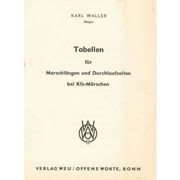 Tabellen für Marschlängen