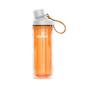 SOURCE Eco Doppelwand-Flasche Clickseal-Amber Orange