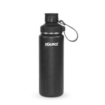 SOURCE TERRAIN Stahl Flasche 0.7L - Carbon Schwarz