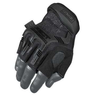 Handschuhe Mechanix M-Pact: Handinnenfläche: Lederimitat 60% Nylon, 40% Polyurethan und 82% Nylon, 18% Polyrethan. Handrücken:100% Elasthan mit Aufdruck aus thermoplastischem Kautschuk. Innenfutter: 100% Polyester