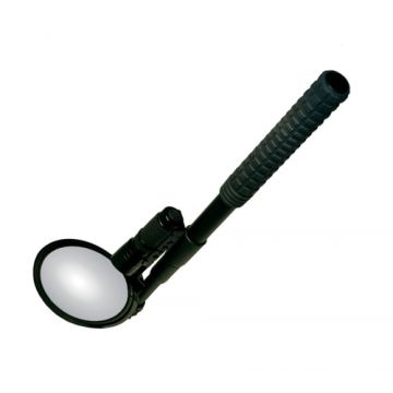 Teleskop-Kontrollspiegel mit Beleuchtung - Tag und Nacht einsetzbar - Vielseitige Anwendung - Spiegeldurchmesser 162mm - stufenlose Längeneinstellung von 500mm bis 1050mm  - Nr. 4076