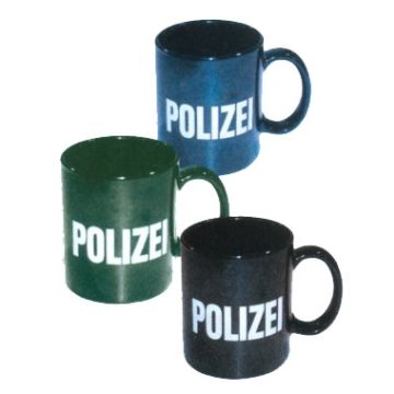 Keramiktasse "POLIZEI" - blau - Nr. 4084