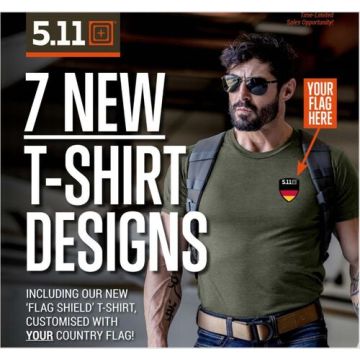 5.11 Tactical T-Shirt Deutschalnd Logo - Military Green