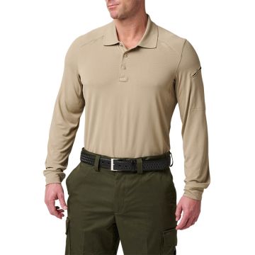 5.11 Helios Langarm Polo Silver Tan