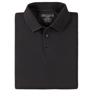 5.11 Professional Langarm Polohemd Schwarz