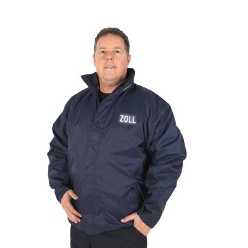 Blouson (Windjacke) mit Kapuze und Reflexdruck ZOLL - Dunkelblau