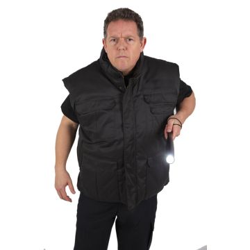 Weste gefüttert  - Schwarz