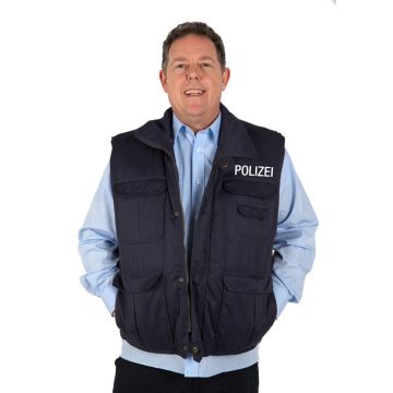 Weste gefüttert blau