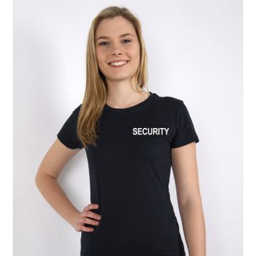 Damen Rundhals T Shirt schwarz