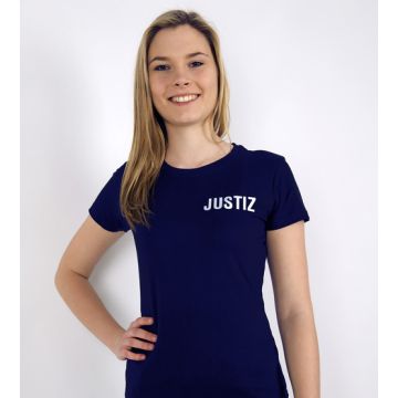 Damen Rundhals T Shirt dunkelblau