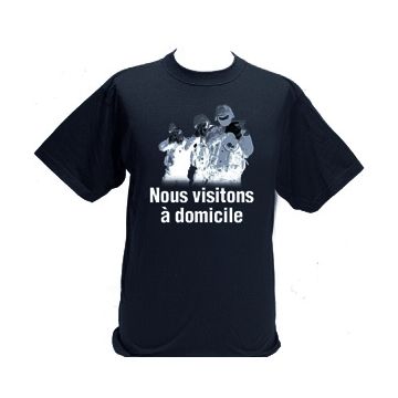 T-Shirt - mit Aufdruck  "Nous visitons a`domicile"