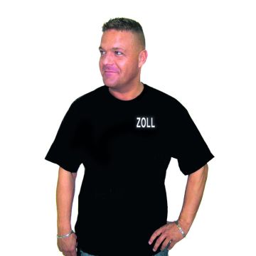 T-Shirt für Behörden in Top-Qualität mit reflektierendem Aufdruck ZOLL - Schwarz