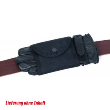 Handschuh-Doppeltasche aus Leder - passend für 2 Paar - mit Gürtelschlaufe 4,5 cm - Nr. 4382