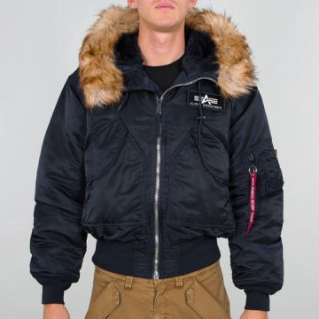 Alpha Fliegerjacke 45P Hooded - Blau